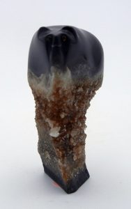 Zuni Orin Eriacho Geode carve stone Bear Fetish