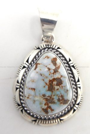 Navajo Dry Creek Turquoise and sterling silver pendant