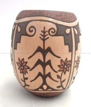 Jemez handmade and hand painted small harvest vase by BJ Fragua