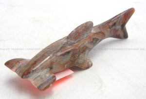 Zuni jasper carved stone hammerhead shark fetish by Kenny Chavez