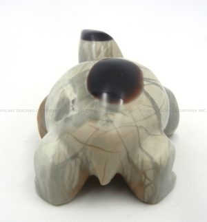 Zuni Enrike Leekya Picasso Marble Carved Stone Turtle Fetish with Pen Shell Inlay