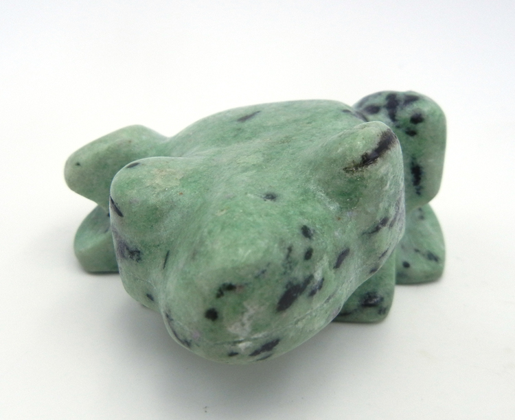 Zuni large ricolite carved stone frog fetish by Andres Lementino