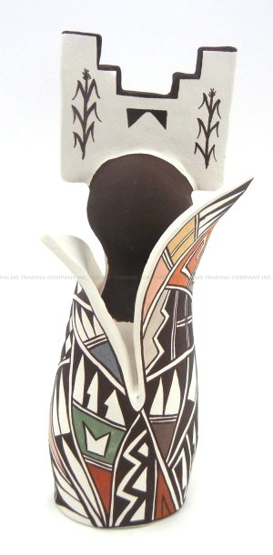 Acoma Judy Lewis Small Handmade and Hand Painted Corn Maiden Figurine