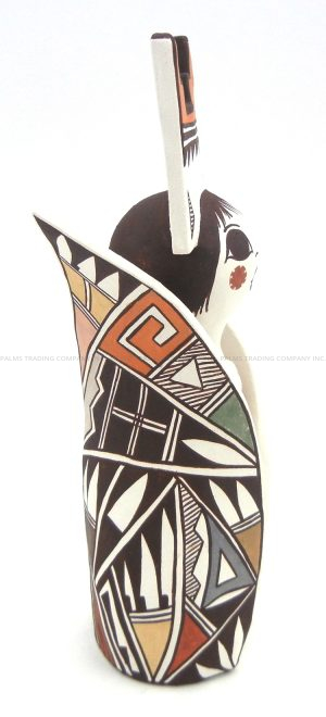 Acoma Judy Lewis Small Handmade and Hand Painted Corn Maiden Figurine