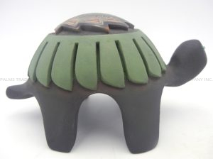 Santa Clara Melony Gutierrez Hadmade, Etched and Polished Turtle Figurine