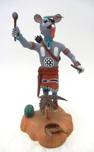 Hopi Warrior Mouse Kachina doll by Arthur Oso, Sr.