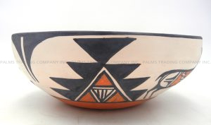 Santo Domingo Robert Tenorio Large Handmade and Hand Pinated Ceremonial Bowl