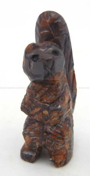 Zuni carved stone jasper squirrel fetish by Scott Garnett