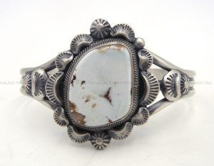 Navajo Dry Creek turquoise and sterling silver cuff bracelet