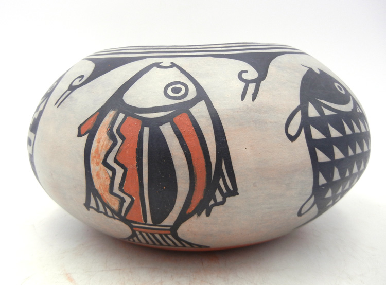 Santo Domingo handmade and hand painted fish bowl by Robert Tenorio