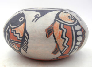 Santo Domingo Robert Tenorio Handmade and Hand Painted Fish Bowl