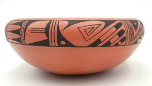 Hopi S. Kooyaquoptewa Handmade and Hand Painted Red Polished Bowl