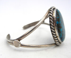 Navajo Natural Skyhorse Turquoise and Sterling Silver Cuff Bracelet