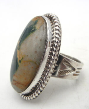 Navajo Boulder Turquoise and Sterling Silver Ring