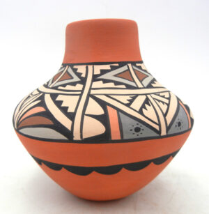 Jemez Chrislyn Fragua Handmade and Hand Painted Polychrome Jar