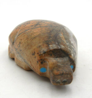 Zuni carved jasper mole fetish by Fred Weekaty