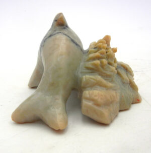 Zuni Michael Coble Carved Soapstone Dolphin Fetish