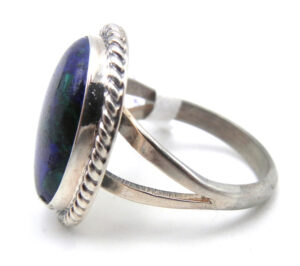 Navajo Azurite and Sterling Silver Ring