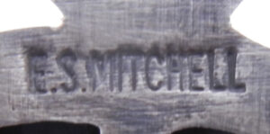 Navajo Eugene Mitchell Sandcast Sterling Silver and Denim Lapis Belt Buckle
