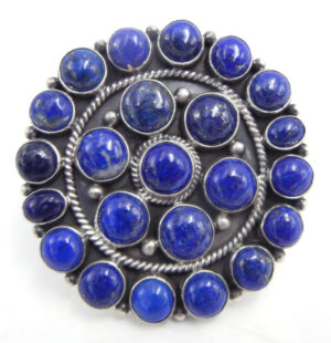 Navajo large lapis and sterling silver ring by Tyler Brown