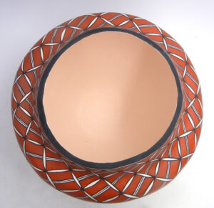 Acoma Sharon Stevens Large Handmade and Hand Painted Polychrome Butterfly Pattern Jar