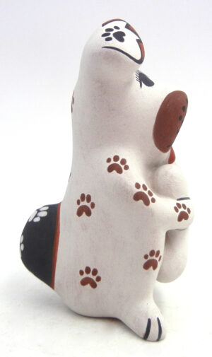 Jemez Handmade Standing Dog Figurine with Bone by Darrick Tsosie
