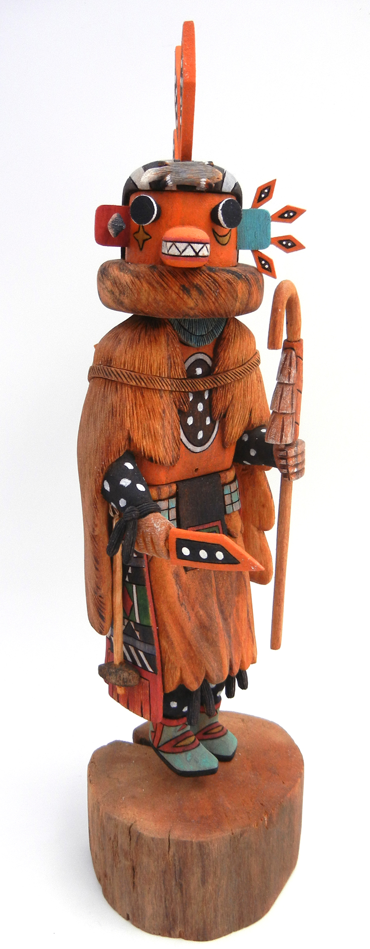 Hopi Uhuhu (scavenger) kachina doll by Jocelyn Vote