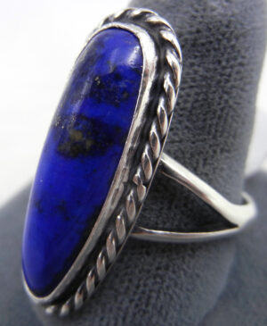Navajo Lapis and Sterling Silver Ring