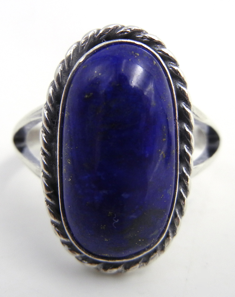 Navajo lapis and sterling silver ring