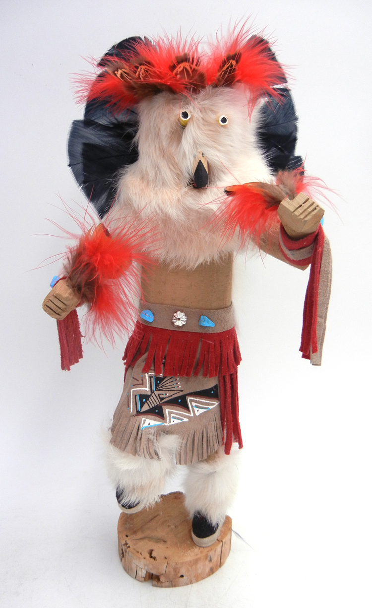 Navajo large owl kachina doll by Victor Abeita