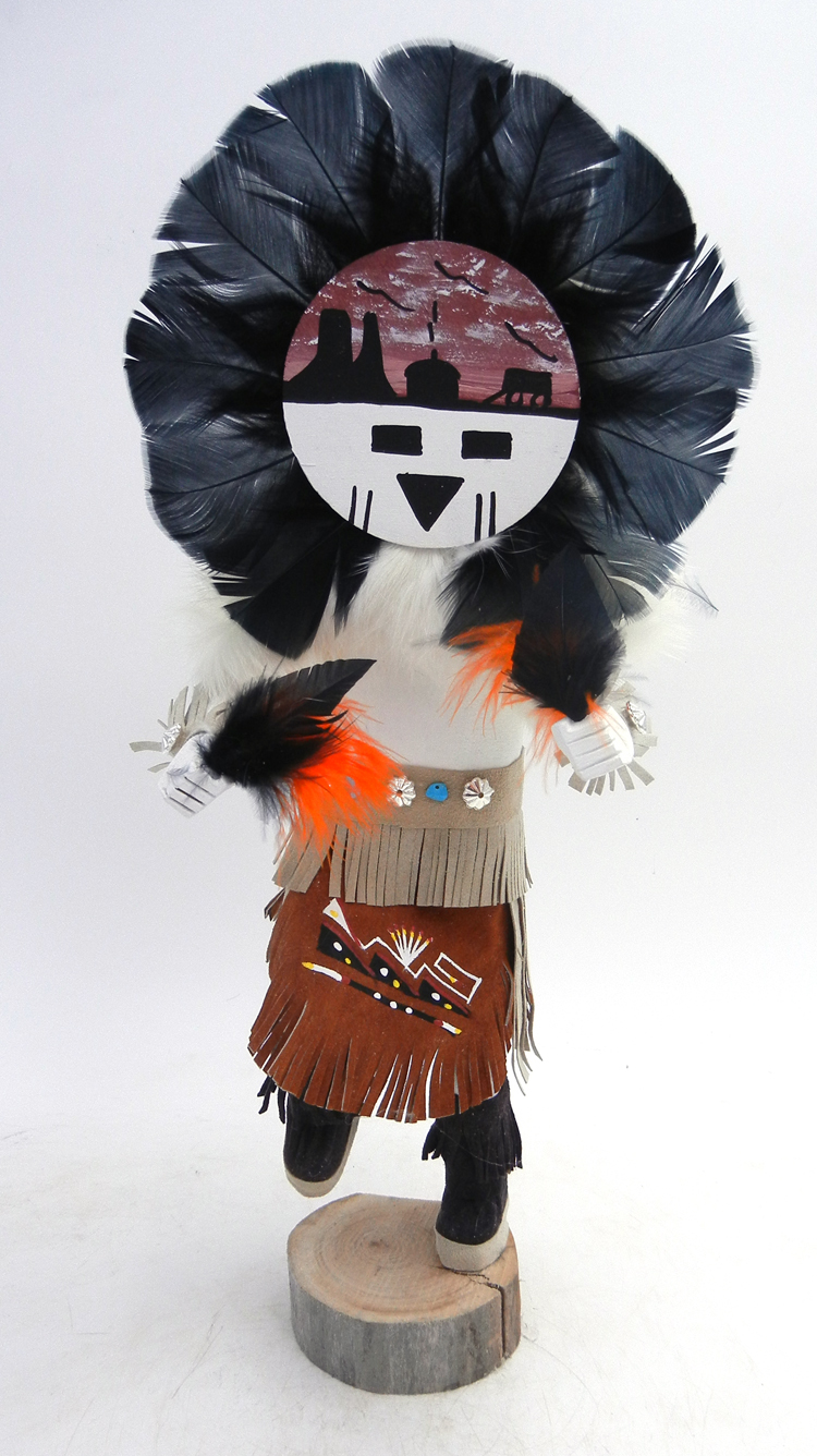 Navajo large sunface kachina doll by Victor Abeita