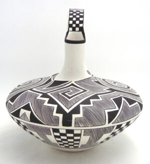 Laguna Myron Sarracino Handmade and Hand Painted Tularosa and Fine Line Design Wedding Vase