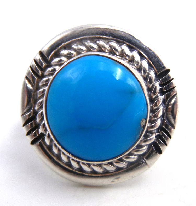 Navajo turquoise and sterling silver ring