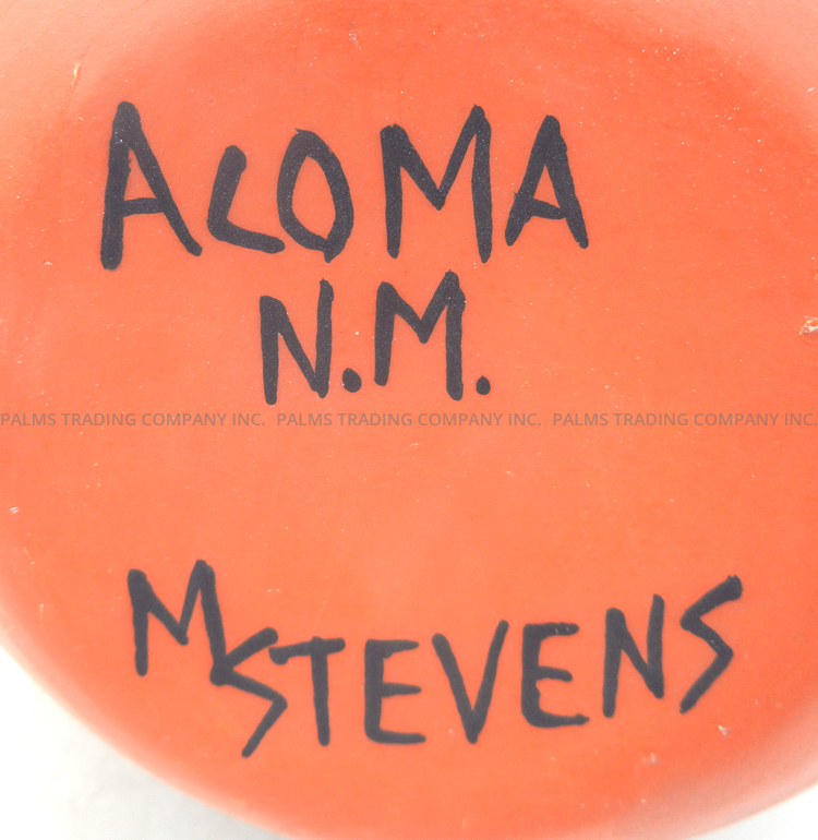 Acoma Mary and Manuel Stevens Handmade and Hand Painted Polychrome Storm Pattern Jar - Image 4