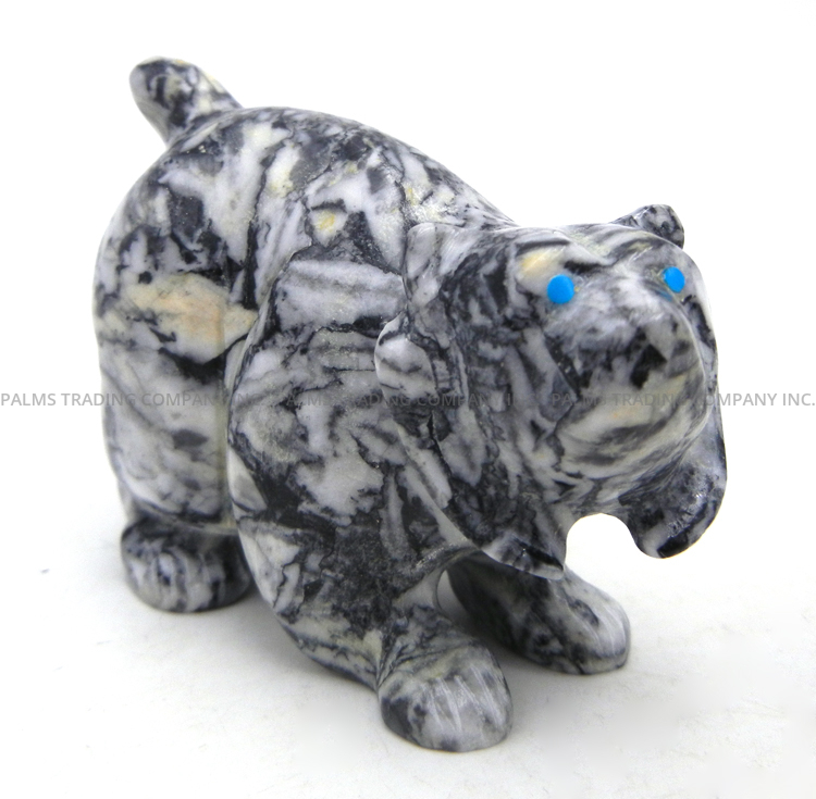 Zuni Nelson Yatsittie carved pinolite bobcat fetish