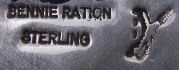 Navajo Bennie Ration Boulder Turquoise and Sterling Silver Maiden Pendant - Image 3