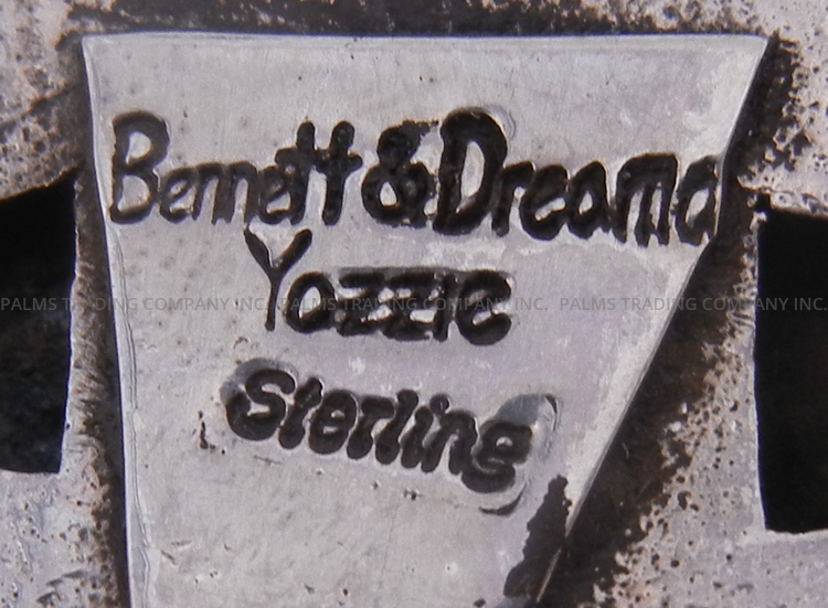 Navajo Bennett and Dreama Yazzie Sandcast Sterling Silver and Wild Horse Belt Buckle - Image 3