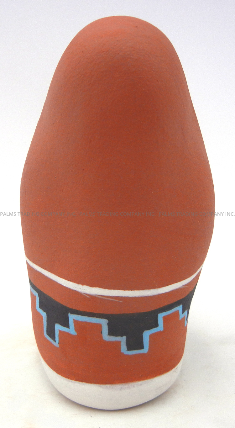 Jemez Angie Loretto Riley Small Handmade and Hand Painted Seated Storyteller Figurine with Five Children - Image 4