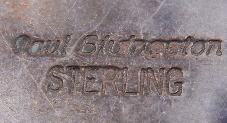 Navajo Paul Livingston Turquoise and Sterling Silver Necklace with Handmade Sterling Tube Chain - Image 6