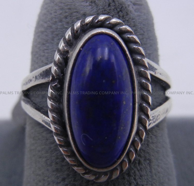 Navajo small lapis and sterling silver ring