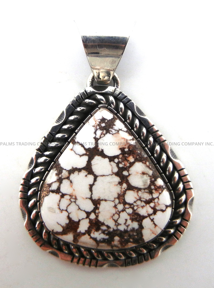 Navajo wild horse and sterling silver pedant by Walter Vandever