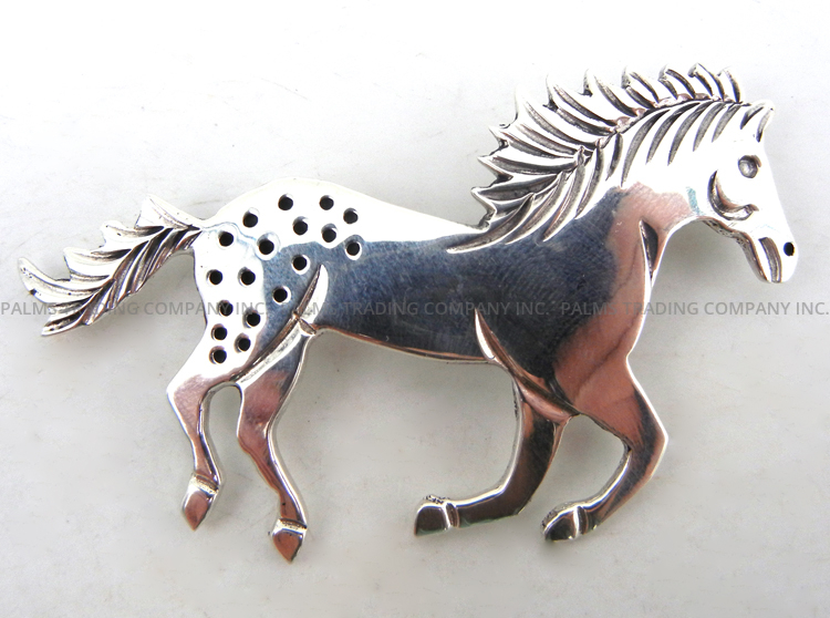 Navajo sterling silver horse pin by Allison Manuelito