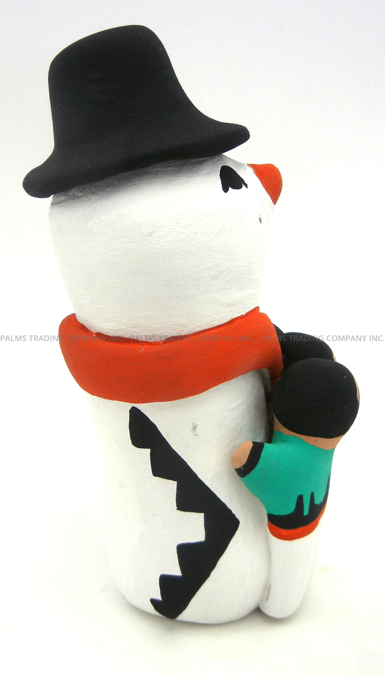 Jemez Vernida Toya Standing Snowman Storyteller Figurine with Three Children - Image 5