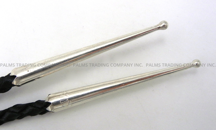 Navajo White Buffalo and Sterling Silver Bolo Tie by Walter Vandever - Image 4