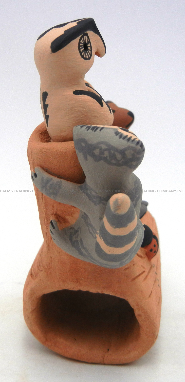 Jemez Chrislyn Fragua Handmade and Hand Painted Wildlife and Child Figurine - Image 5