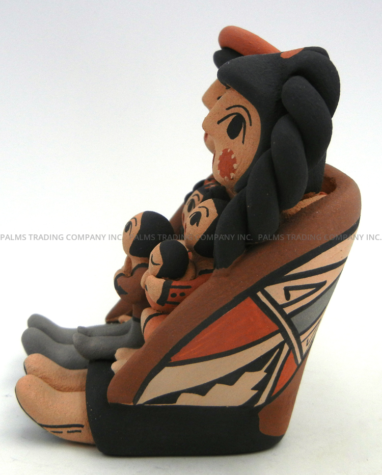 Jemez Chrislyn Fragua Seated Family Storyteller Figurine - Image 3