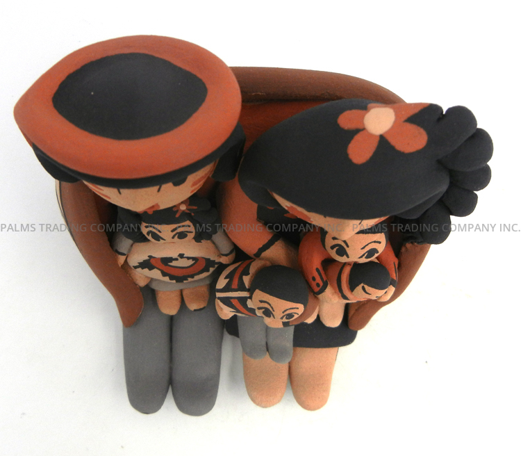 Jemez Chrislyn Fragua Seated Family Storyteller Figurine - Image 6