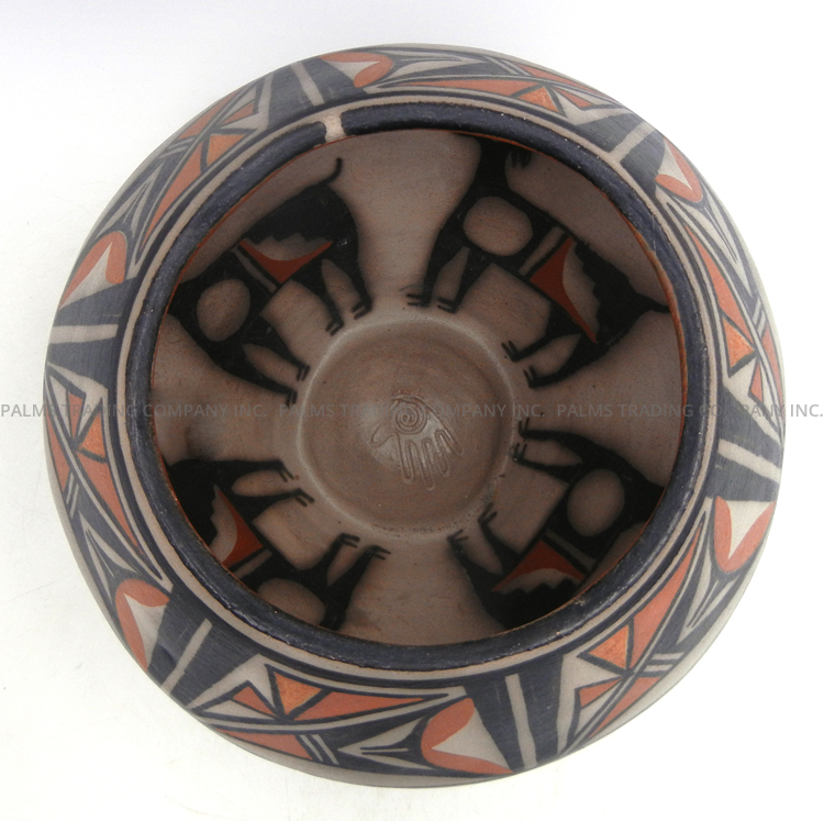 Kewa (Santo Domingo) Robert Tenorio Handmade and Hand Painted Polychrome Multi-Pattern Jar - Image 4