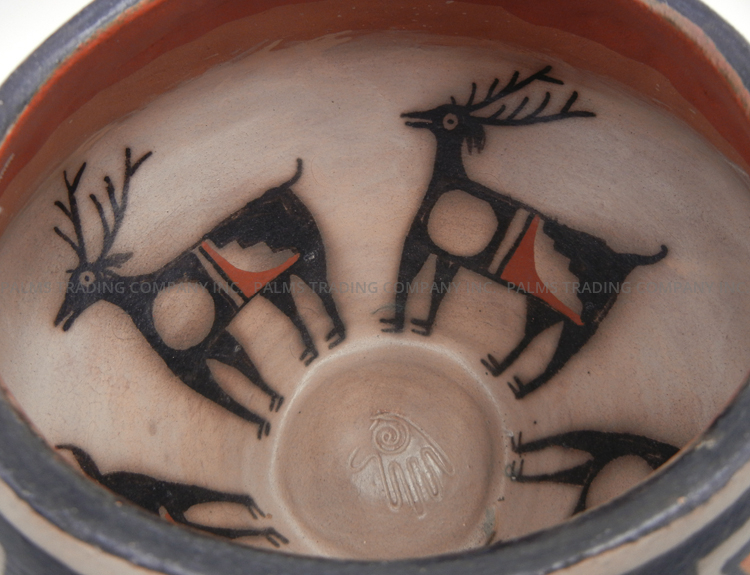 Kewa (Santo Domingo) Robert Tenorio Handmade and Hand Painted Polychrome Multi-Pattern Jar - Image 5