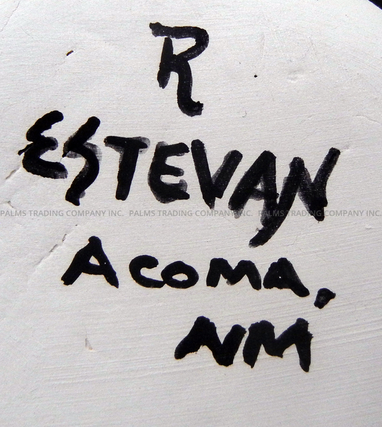 Acoma Ruth Estevan Handmade and Hand Painted Polychrome Multi-Pattern Vase - Image 4